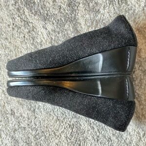 Aerosoles Low Wedge Women’s Fabric Gray Shoe 5.5